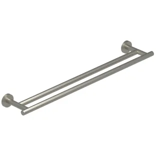 IVY - Wall towel rack 60cm double - Brushed nickel PVD