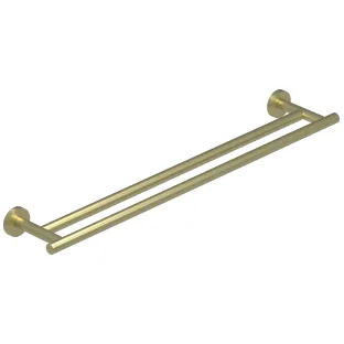 IVY - Wall towel rack 60cm double - Brushed matt gold PVD