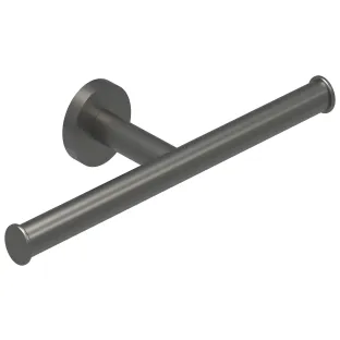 IVY - Toilet roll holder double - Brushed metal black PVD