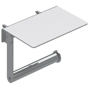 IVY - Toilet roll holder with tray - Chrome