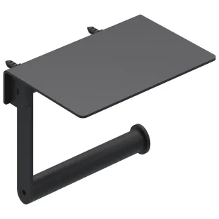 IVY - Toilet roll holder with tray - Matt black PED