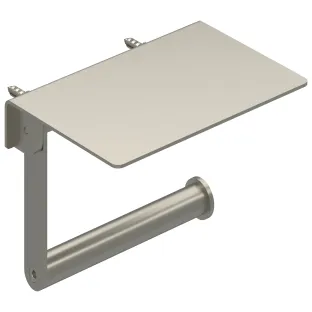 IVY - Toilet roll holder with tray - Brushed nickel PVD