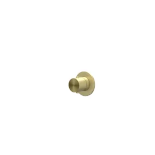 IVY Concord - Finishing part flow-through built-in stop valve symmetry round rosette - RVS316 brushed matt gold PVD