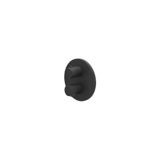 IVY Bond - Finishing part built-in thermostat 2-way stop-changeover round rosette - Matt black PED