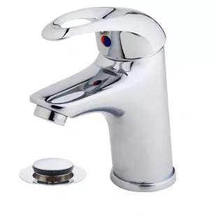 Athos Built-in washbasin tap - With click waste - chrome