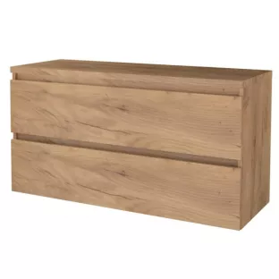 Bathroom furniture for washbasin - Basic line 46 - 120 cm - Warm oak - Handleless