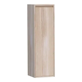 Brauer Adore half-high cabinet - 120x35x35 cm - 1 door right-turning - handleless - continuous slats - Solid oak white