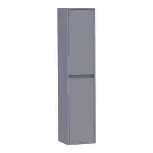 Brauer Adore hoge kast - 160x35x35 cm - 2 deuren links- of rechtsdraaiend - greeploos - MDF gelakt - Grijs