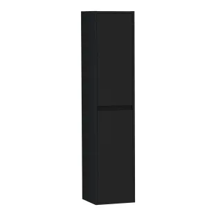 Brauer Adore hoge kast - 160x35x35 cm - 2 deuren links- of rechtsdraaiend - greeploos - MDF gelakt - Zwart