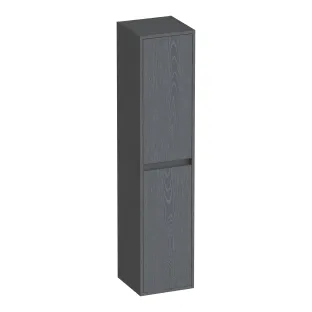 Brauer Adore hoge kast - 160x35x35 cm - 2 deuren links- of rechtsdraaiend - greeploos - MFC - Timber Grey