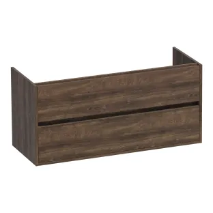 Brauer Adore washbasin cabinet - 120x46x55 cm - 2 drawers without handles - soft close - 1 siphon recess - MFC - Grove