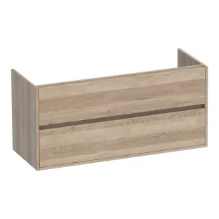 Brauer Adore washbasin cabinet - 120x46x55 cm - 2 drawers handleless - soft close - 1 siphon recess - MFC - Sunlit