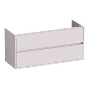 Brauer Adore washbasin cabinet - 120x46x55 cm - 2 drawers without handles - soft close - 2 siphon cut-outs - MDF lacquered - Matt Sand