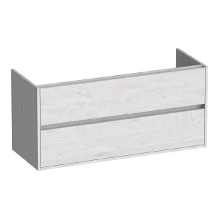 Brauer Adore washbasin cabinet - 120x46x55 cm - 2 drawers handleless - softclose - 2 siphon cut-outs - MFC - Forest Seashell