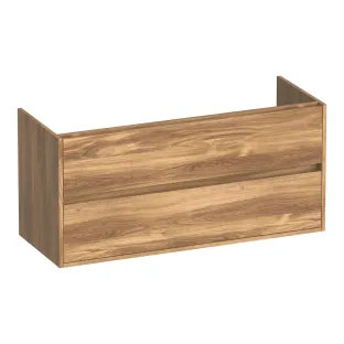 Brauer Adore washbasin cabinet - 120x46x55 cm - 2 drawers handleless - soft close - 2 siphon cut-outs - MFC - Honey