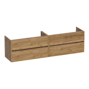 Brauer Adore washbasin cabinet - 200x46x55 cm - 4 drawers handleless - soft close - 2 siphon cut-outs - MFC - Chateau
