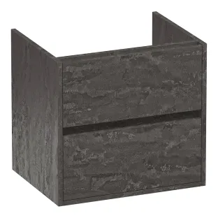 Brauer Adore washbasin cabinet - 60x46x55 cm - 2 drawers handleless - soft close - 1 siphon recess - MFC - Damascus