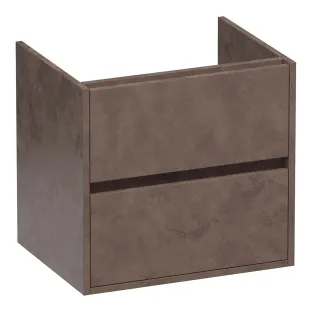 Brauer Adore washbasin cabinet - 60x46x55 cm - 2 drawers handleless - soft close - 1 siphon recess - MFC - Erosion