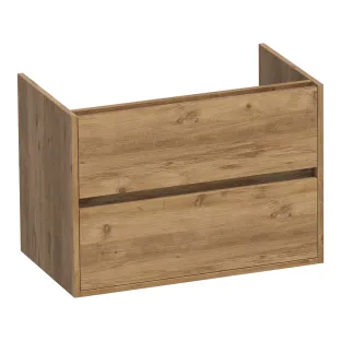 Brauer Adore washbasin cabinet - 80x46x55 cm - 2 drawers handleless - soft close - 1 siphon recess - MFC - Chateau