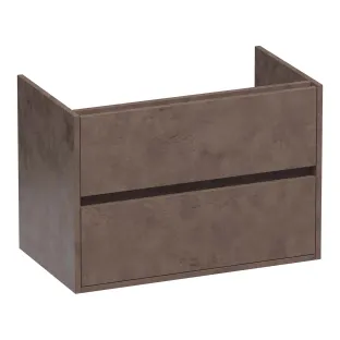 Brauer Adore washbasin cabinet - 80x46x55 cm - 2 drawers without handles - soft close - 1 siphon recess - MFC - Erosion