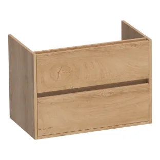 Brauer Adore washbasin cabinet - 80x46x55 cm - 2 drawers handleless - soft close - 1 siphon recess - MFC - Forest Tan