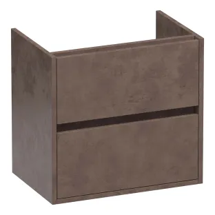 Brauer Adore washbasin cabinet shallow - 60x39x55 cm - 2 drawers handleless - softclose - 1 siphon recess - MFC - Erosion