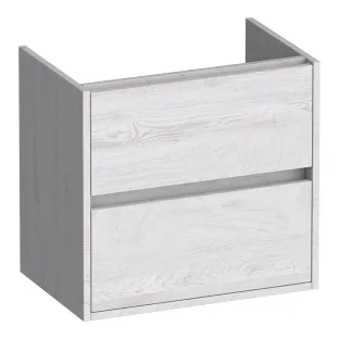 Brauer Adore wastafelonderkast ondiep - 60x39x55 cm - 2 laden greeploos - softclose - 1 sifonuitsparing - MFC - Forest Seashell