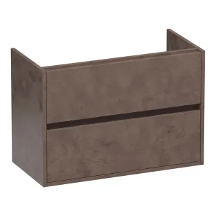 Brauer Adore washbasin cabinet shallow - 80x39x55 cm - 2 drawers handleless - softclose - 1 siphon recess - MFC - Erosion