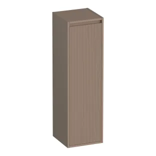 Brauer Adore Wavy half-high cabinet - 120x35x35 cm - 1 door left-turning - handleless - MDF lacquered - Mocha