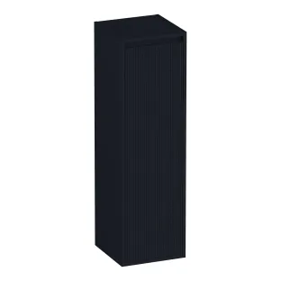 Brauer Adore Wavy half-high cabinet - 120x35x35 cm - 1 door left-turning - handleless - MDF lacquered - Black