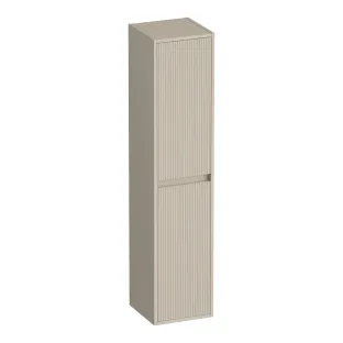 Brauer Adore Wavy high cabinet - 160x35x35 cm - 2 doors left or right turning - handleless - MDF lacquered - Beige