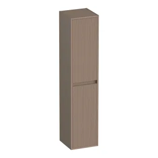 Brauer Adore Wavy high cabinet - 160x35x35 cm - 2 doors left or right turning - handleless - MDF lacquered - Mocha