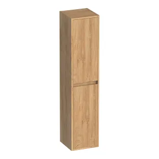 Brauer Adore Wavy tall cabinet - 160x35x35 cm - 2 doors left or right turning - handleless - MFC - Forest Tan