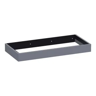 Brauer Amaze wastafelonderkast met geintegreerde ophangbeugel - 100x46x10 cm - MDF gelakt - Mat Grijs