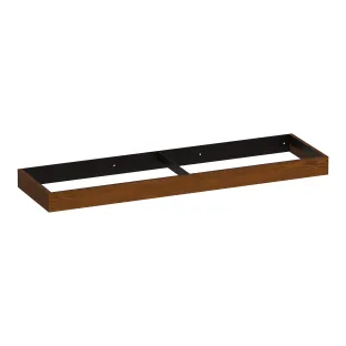 Brauer Amaze washbasin cabinet with integrated mounting bracket - 160x46x10 cm - continuous slats - Solid oak brown
