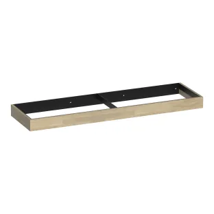 Brauer Amaze washbasin cabinet with integrated mounting bracket - 160x46x10 cm - Finger joint oak gray