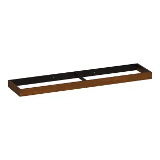 Brauer Amaze washbasin cabinet with integrated mounting bracket - 200x46x10 cm - continuous slats - Solid oak brown