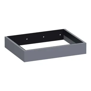 Brauer Amaze wastafelonderkast met geintegreerde ophangbeugel - 60x46x10 cm - MDF gelakt - Mat Grijs