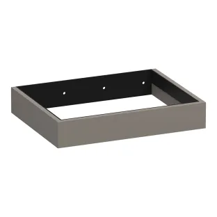 Brauer Amaze washbasin cabinet with integrated mounting bracket - 60x46x10 cm - MDF lacquered - Matt Taupe