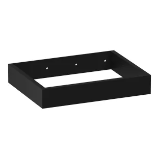 Brauer Amaze washbasin cabinet with integrated mounting bracket - 60x46x10 cm - MDF lacquered - Matt Black