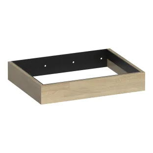 Brauer Amaze wastafelonderkast met geintegreerde ophangbeugel - 60x46x10 cm - Vingerlas eiken grijs
