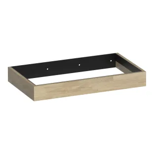 Brauer Amaze wastafelonderkast met geintegreerde ophangbeugel - 80x46x10 cm - Vingerlas eiken grijs