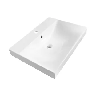Brauer Aurora washbasin - ceramic - 60x46 cm - 1 tap hole - Gloss white