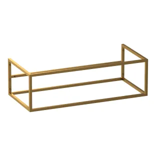 Brauer Believe base cabinet with storage compartment excl. base plate - 100x46x30 cm - RVS304 - Brushed gold