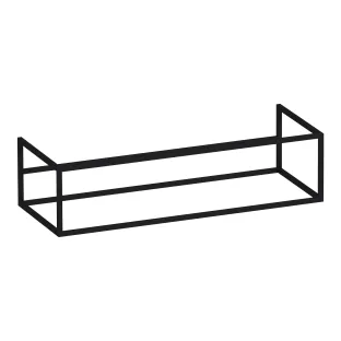 Brauer Believe base cabinet with storage compartment excl. base plate - 120x46x30 cm - RVS304 - Matt black