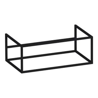 Brauer Believe base cabinet with storage compartment excl. base plate - 80x46x30 cm - RVS304 - Matt black