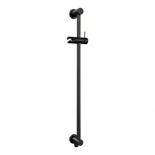 Brauer Black Edition slide bar with integrated water outlet - 70 cm - matt black