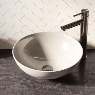 Brauer Bowl wash basin - ceramic - round - 40x14.5 cm - gloss white
