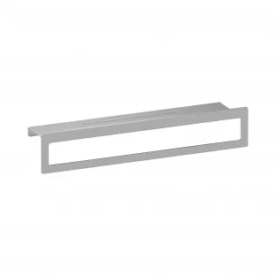 Brauer Brushed Edition Towel rack with shelf - brushed stainless steel PVD