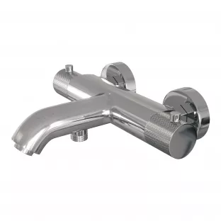 Brauer Chrome Carving surface mounted bath shower thermostat tap - chrome